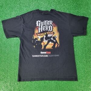 Vintage Guitar Hero World Tour T Shirt Size Medium Gamestop Graphic Gaming